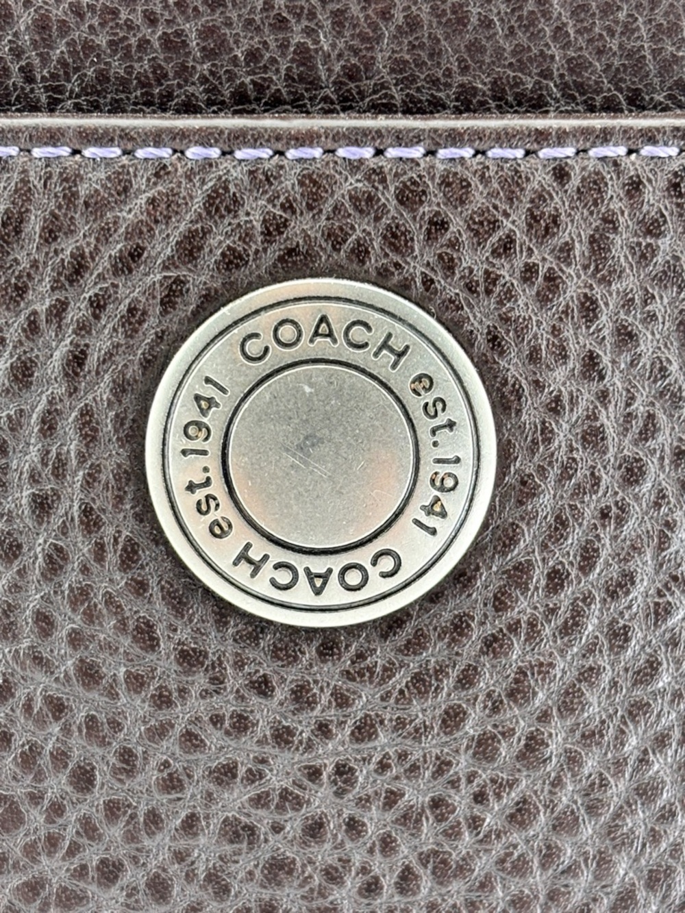 Coach E06S-10131 Chelsea Brown Pebbled Leather Hobo Shoulder Handbag - Picture 4 of 14